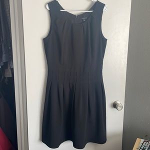 Banana Republic Sleeveless little black dress with front pleats